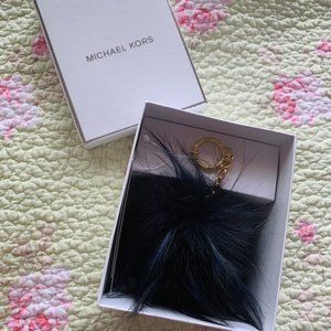 Michael Kors Fox Fur Puff Keychain